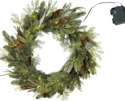 MIXI Krans Batteri 60cm 30LED Grön