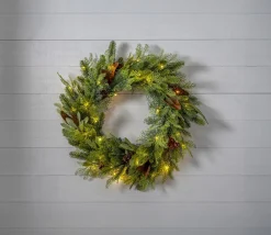 MIXI Krans Batteri 60cm 30LED Grön