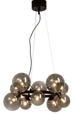 MOLEKYL Taklampa Rund 50cm Svart/Rökgrå