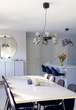 MOLEKYL Taklampa Rund 50cm Svart/Rökgrå