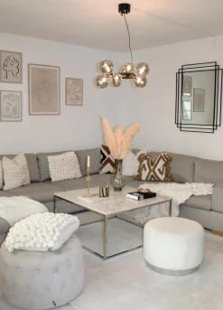 MOLEKYL Taklampa Rund 50cm Svart/Rökgrå