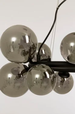 MOLEKYL Taklampa Rund 50cm Svart/Rökgrå