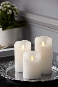 M-TWINKLE LED Blockljus Vax 12,5cm Vit