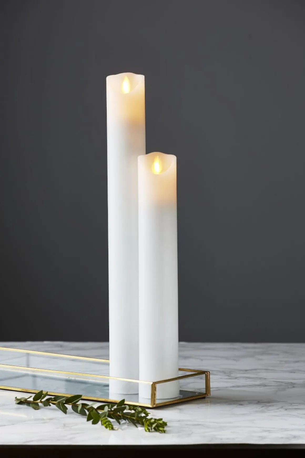 M-TWINKLE LED-Blockljus 40cm Vit