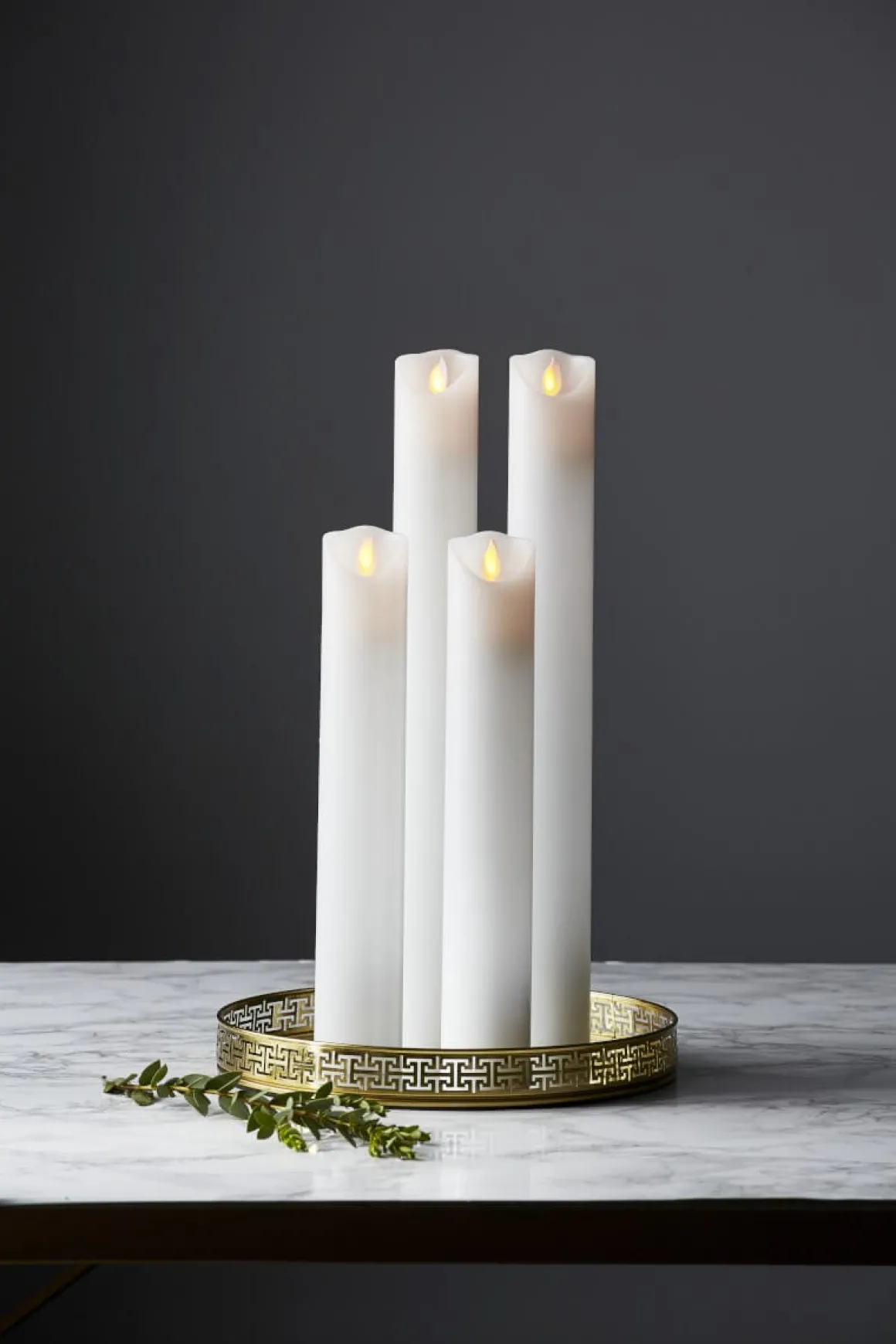 M-TWINKLE LED-Blockljus 30cm Vit