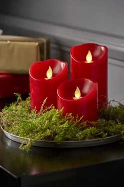 M-TWINKLE LED-Blockljus 10cm Röd