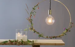 M-TWINKLE LED-Blockljus 10cm Vax/Klar/Varmgul