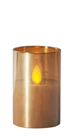 M-TWINKLE LED-Blockljus 7,5cm Amber