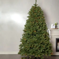 NARVIK Julgran 210cm 300LED Extra varmvit/Grön IP44