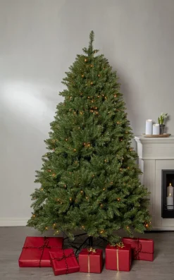 NARVIK Julgran 210cm 300LED Extra varmvit/Grön IP44