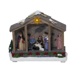 NATIVITY Panorama Krubba 19cm Flerfärgad
