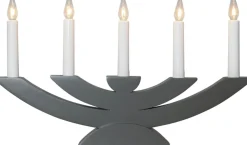 NAVIDA Ljusstake 5L 42cm Dimgrå