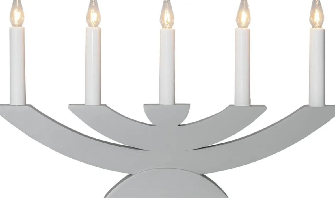 NAVIDA Ljusstake 5L 42cm Grå