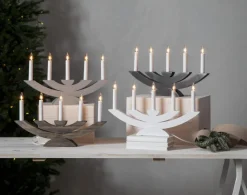 NAVIDA Ljusstake 5L 42cm Grå