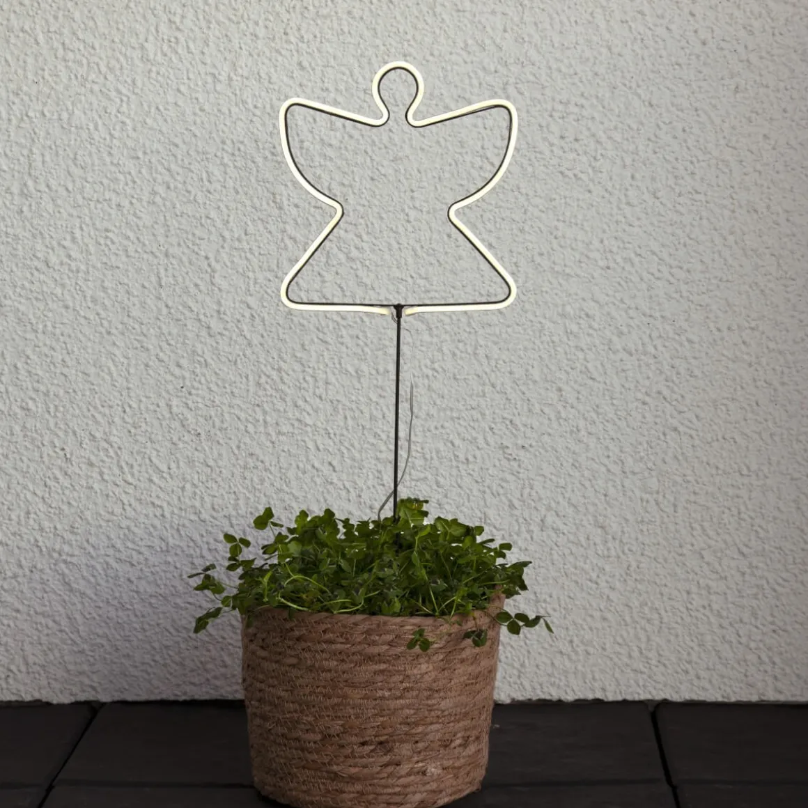 NEONANGEL Utomhusdekoration Batteri 65cm Vit IP44