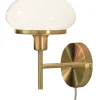 NEW AUGUST Vägglampa 25cm Mässing/Vit