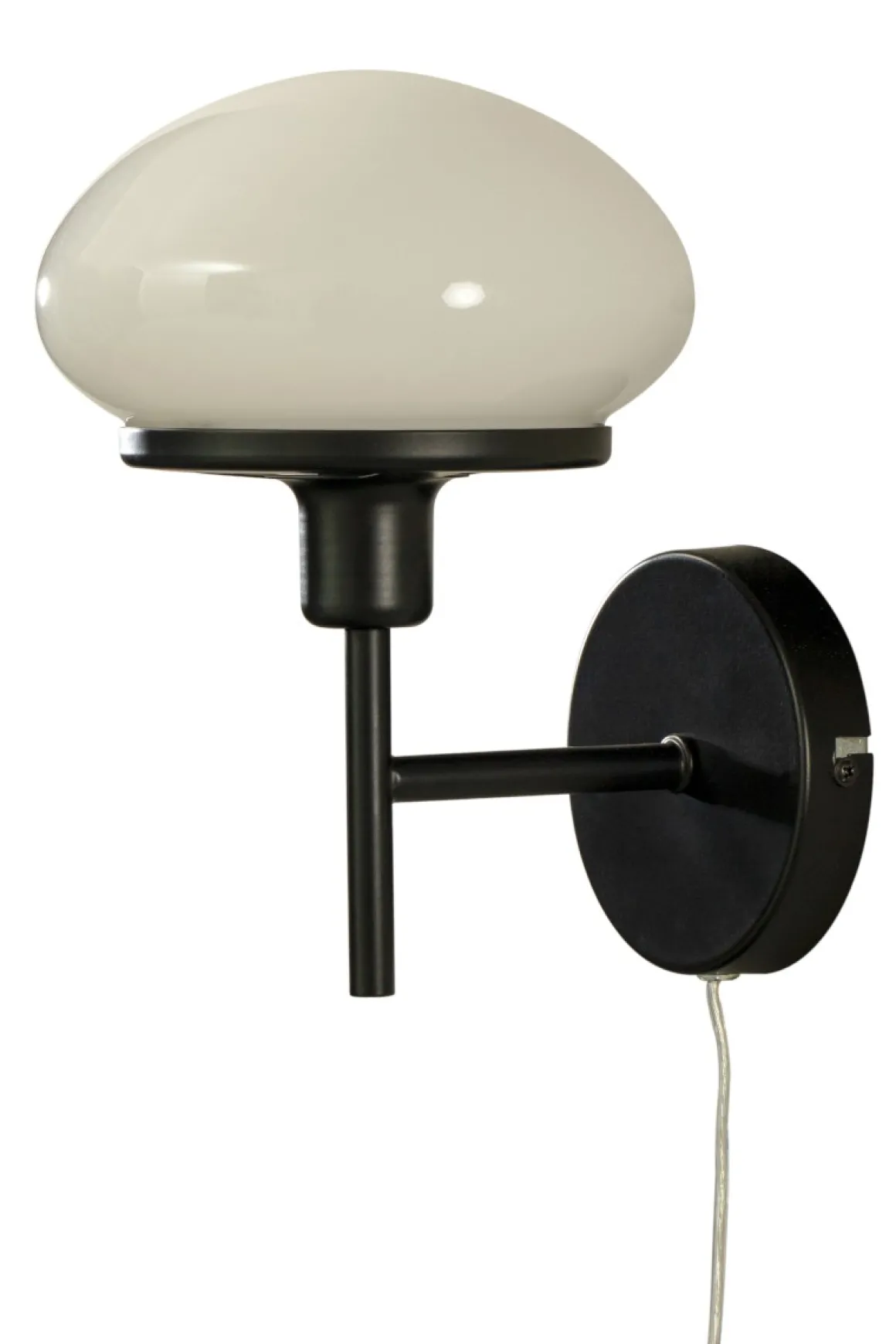 NEW AUGUST Vägglampa 25cm Svart/Vit