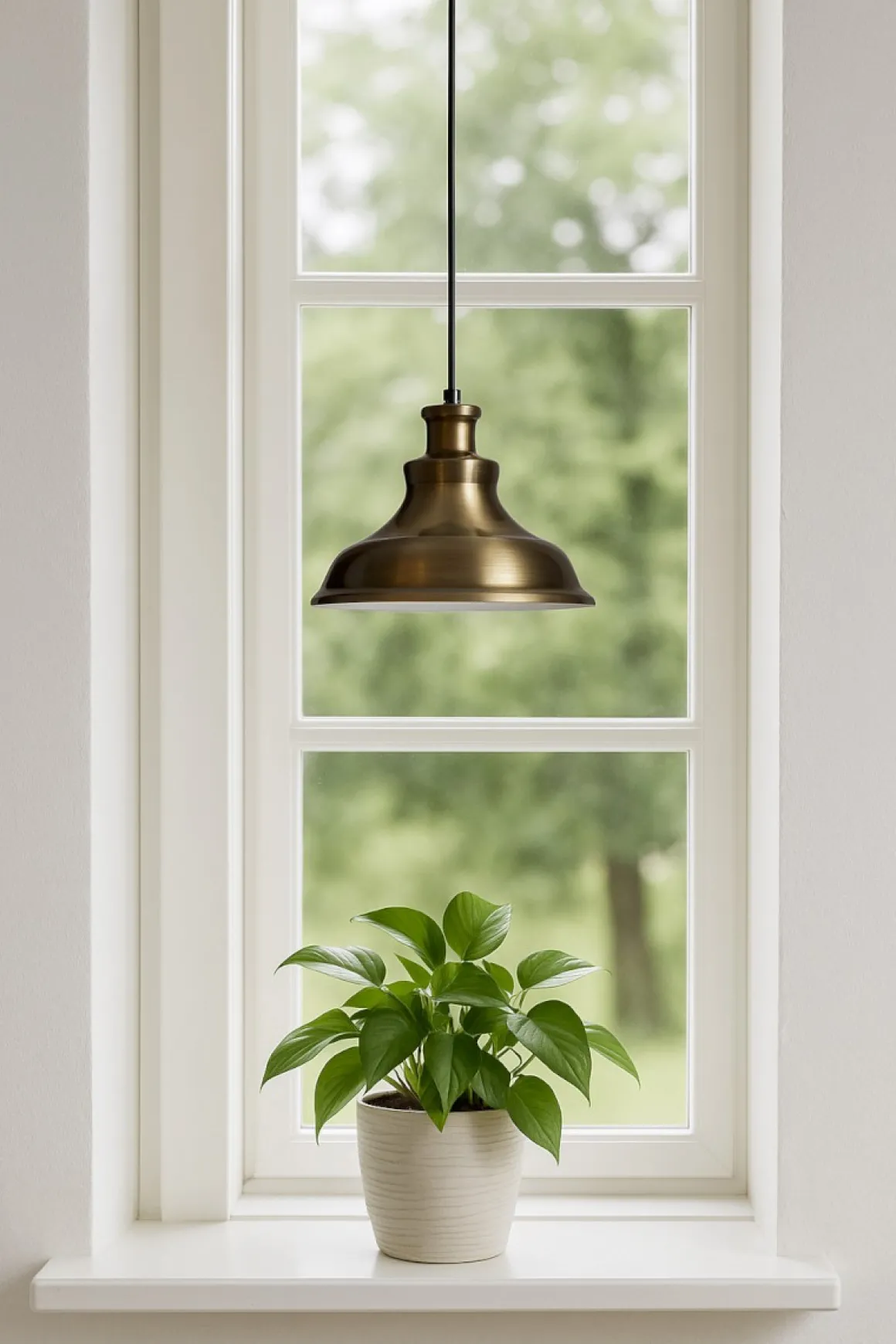 NEW HAVEN Fönsterlampa 17,5cm Antikmässing