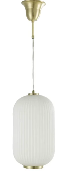 NICKI Takpendel 20cm Borstad mässing/Vit