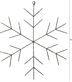 NIVA Hängande dekoration 56cm Svart