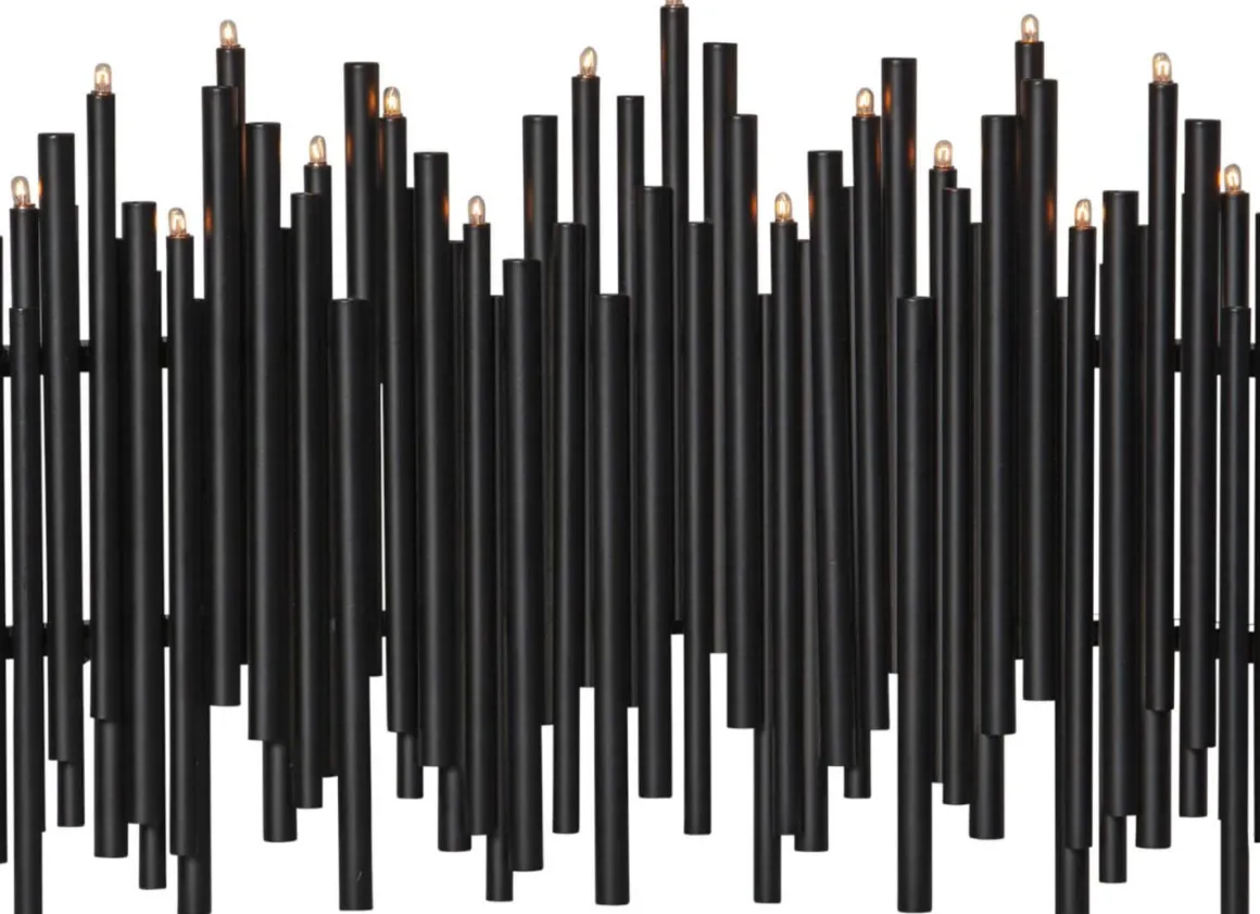 NOTE Ljusstake 16L 35cm Svart