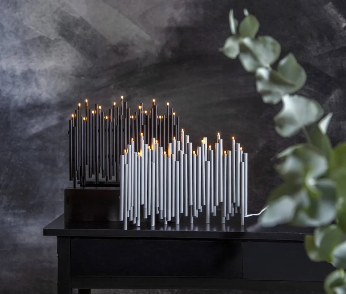 NOTE Ljusstake 16L 35cm Svart