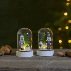 NUTCRACKER Batteridekoration 2-Pack 9cm Flerfärgad