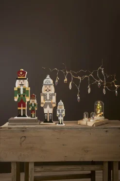 NUTCRACKER Bordsdekoration Batteri 25cm Grå/Vit