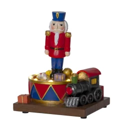 NUTCRACKER Dekorationsfigur Batteri 16cm Flerfärgad