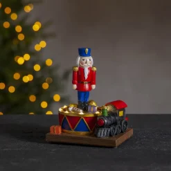 NUTCRACKER Dekorationsfigur Batteri 16cm Flerfärgad