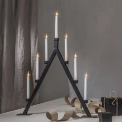 OLIVER Ljusstake 7L 75cm Svart