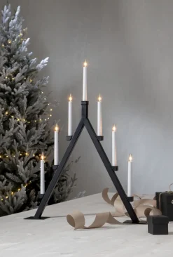 OLIVER Ljusstake 7L 75cm Svart