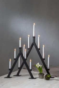 OLIVER Ljusstake 7L 75cm Svart