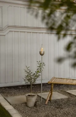 OLYMPOS Solcellsfackla 1,1m Rostfritt Stål