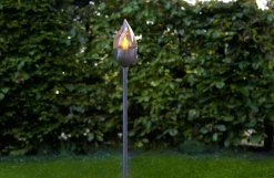 OLYMPOS Solcellsfackla 1,1m Rostfritt Stål