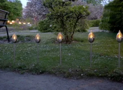 OLYMPUS Solcells-pollare 3-Pack 40cm Silver