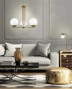 ORFEUS Takpendel 43,5cm Matt Mässing/Opalvit