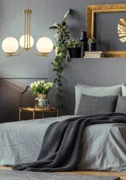 ORFEUS Takpendel 43,5cm Matt Mässing/Opalvit