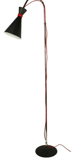 ORIVA Golvlampa Metall 165cm Svart/Krom IP20