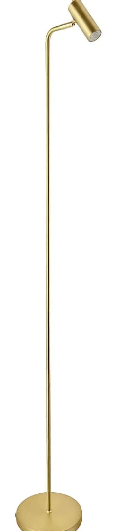 ORIVA Golvlampa MiniGU10 145cm Borstad mässing