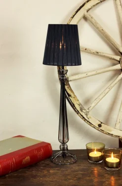 ORIVA Lampskärm Organza 17cm Svart ränder