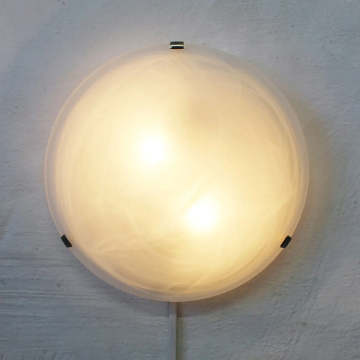 ORIVA Plafond 30cm Vit/Borstad Stål