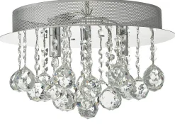 ORIVA Plafond Kristall K9 35cm Krom/Klar IP20