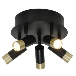 ORIVA SLIM Takspot Rund 5a Svart/Guld 27cm