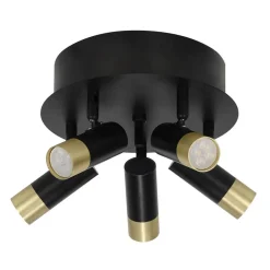 ORIVA SLIM Takspot Rund 5a Svart/Guld 27cm