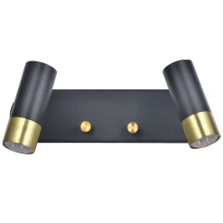 ORIVA Väggspot 2L 26cm Svart/mässing