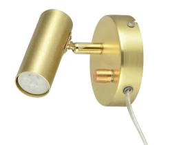 ORIVA Väggspot MiniGU10 1L 10cm Borstad mässing