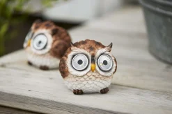 OWL Solcells-Dekoration 8cm Brun