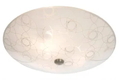 OXALIS Plafond 42cm Vit/Stål