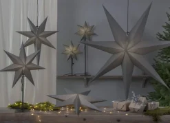 OZEN Stjärna på fot 75cm Grå